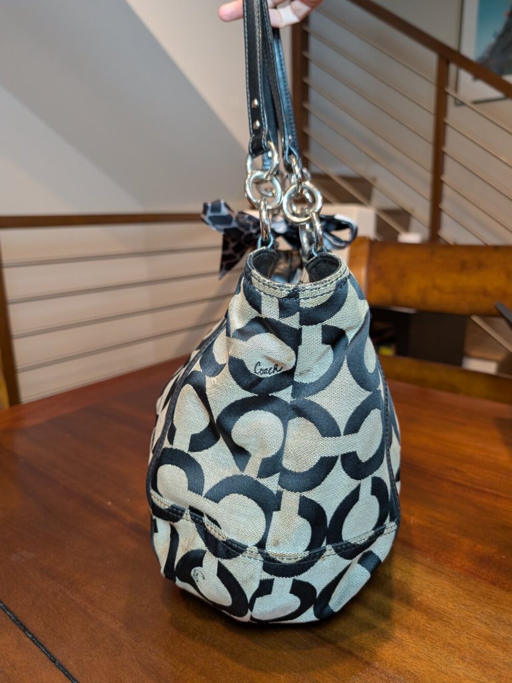 Coach Alexandra Op Art Bag with Silk Scarf - Picture 5 of 8
